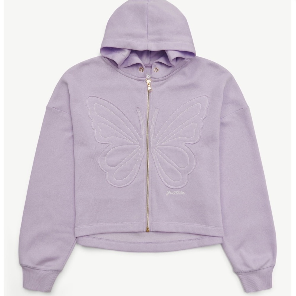 Justice Icon Full Zip Hoodie in Astro Lavender Women’s XS/Girls XL (16-18)